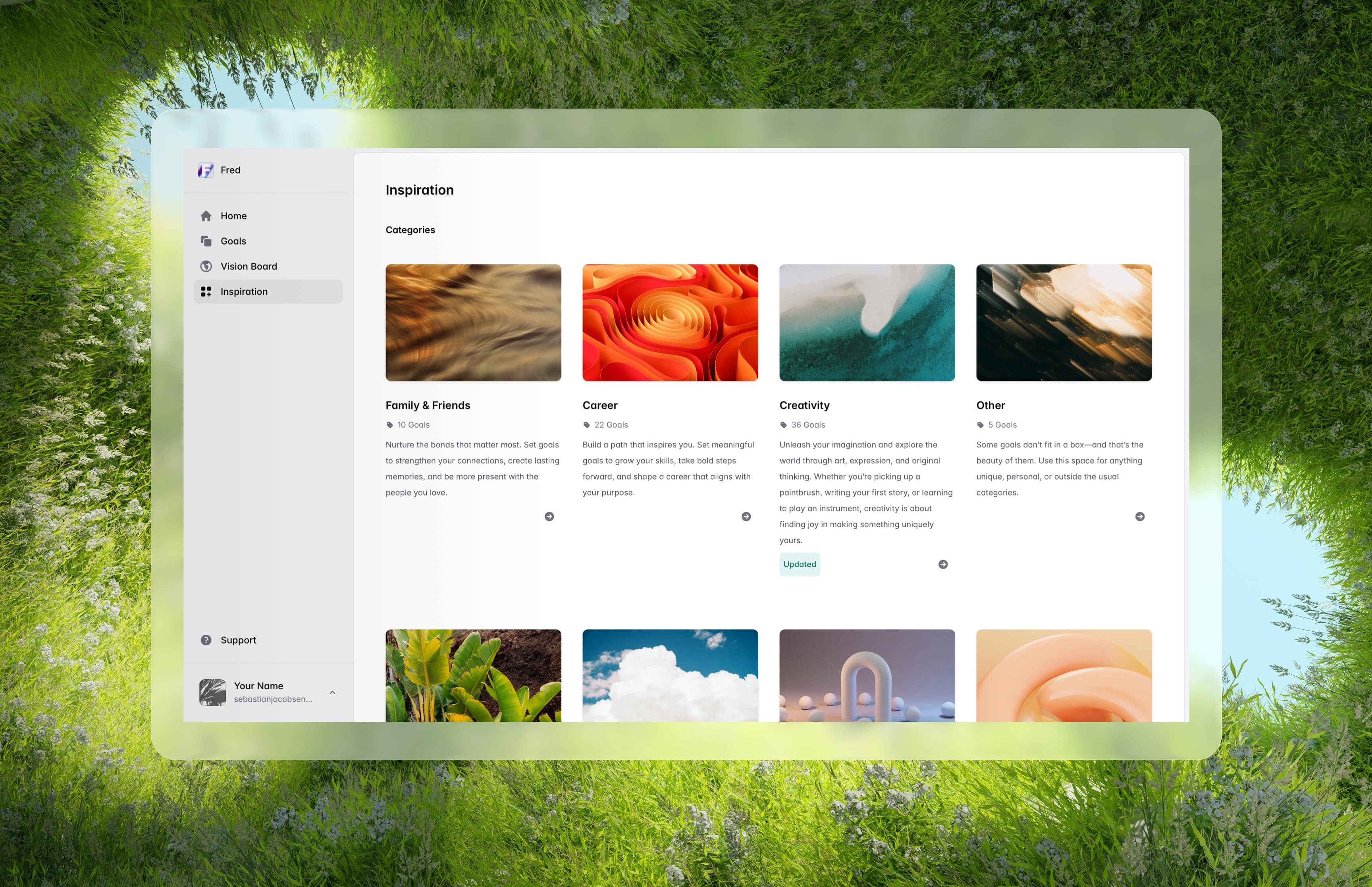 Fred - An AI goal setting app. Achieve your goals with actionable steps.